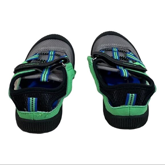 OSH KOSH B’GOSH - GREEN & BLUE BUMP TOE ATHLETIC SHOES / SANDALS / OUTDOOR - S8 - Picture 4 of 9